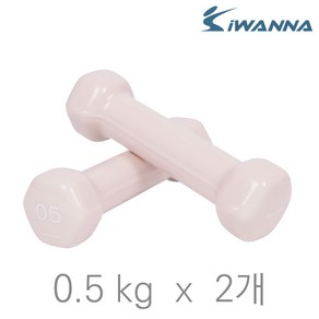 아이워너 PVC 뷰티 육각 덤벨 0.5kg X 2개 미용 아령