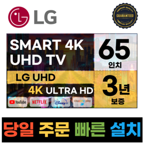 LG전자 4K UHD 65인치(165Cm) 스마트 TV 65UN7300, 방문설치, 벽걸이형, UN7300, 65인치