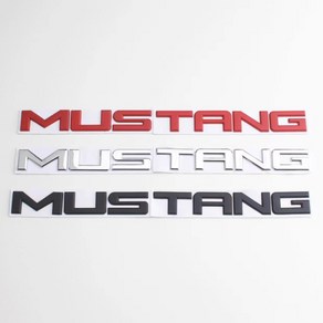 핫딜 포드 머스탱 레터링 엠블럼 스티커 MUSTANG 앰블럼, 블랙