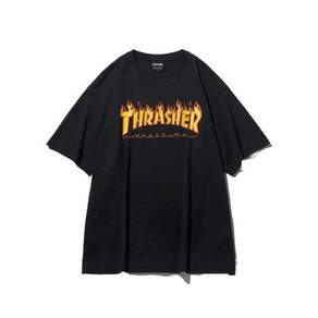 매장상품 THRASHER 트레셔 반팔티 플레임 반팔 티셔츠 블랙 328971