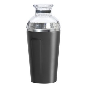 OGGI 그루브 더블 월 스테인리스 스틸 칵테일쉐이커 500ml, 1개, Black