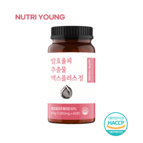 뉴트리영 발효율피 추출물 맥스 플러스 정 1000mg, 60정, 1개