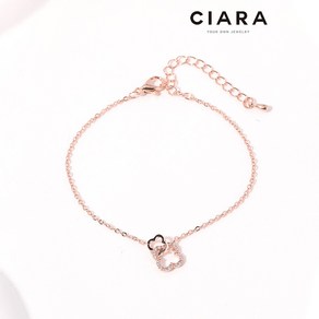 CIARA 14K Riomaggioe 클로버 샤인크로스 팔찌 (GoldPlated)