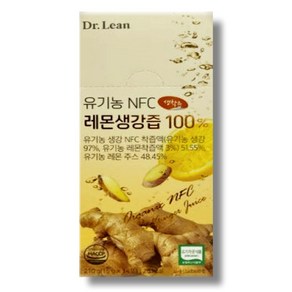 닥터린 유기농 NFC 레몬생강즙 100, 1박스, 210g