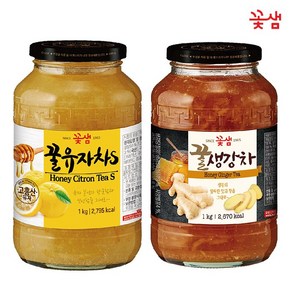 꽃샘 꿀유자차S 1kg *꿀생강차 1kg