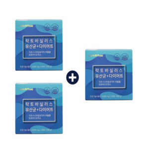 락토바실러스 유산균 플러스 다이어트 3000mg x 60포 3박 9 + 사은품 가세리 가르시니아 프리 신 프로 바이오틱스 프롤린 장건강 배변 뱃살 체지방감소도움 비타민 HCA 아연, 3g, 180개