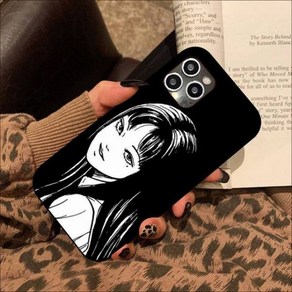 이토준지 케이스 Yinuoda Junji Ito 테러 공포 Anime Phone Case for iPhone 11 12 13 미니 프로 XS 맥스 8 7 6 6S 플러스 X 5S