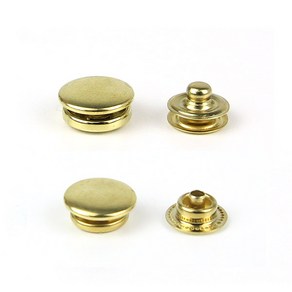 Jstading 골드 민자 스냅단추 10mm 13mm, 10개, 스프링스냅 10mm