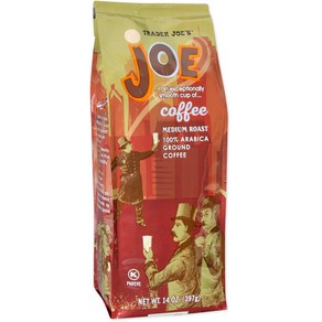 미국 트레이더조 Tade Joe's Joe Coffee Mideum Roast 조 미디엄 로스트 그라운드 분쇄 커피, 1개, 397g