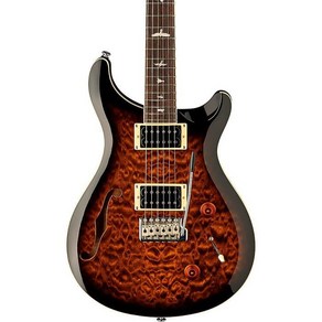 PRS SE Custom 22 Semi-Hollow Quilt Top Run Electic Guita Black Gold Sunbust, One Size, One Colo, 1개