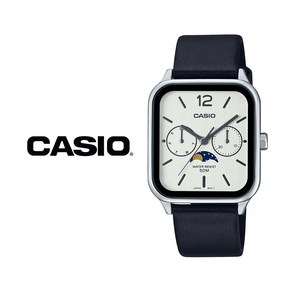 카시오 CASIO 문페이즈 스퀘어 남성 사각 가죽 손목시계 MTP-M305L-7A