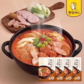[원할머니] 쫄깃한 햄 듬뿍 부대찌개 500g x 4팩, 4개