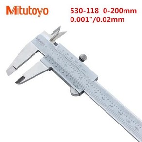 Mitutoyo 버니어 캘리퍼스 정밀 0.02mm 6 0-150mm 530-312118119 측정 도구 산업용 정확한 판독 도구, 200mm 530-118, 1개