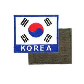 꾸니스토리 태극기 KOREA 약장 컬러 군인 군용 벨크로 패치