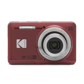 Kodak PIXPRO 친화적 인 줌 FZ55-RD 16MP 디지털 카메라 광학 5 배 줌 28mm 광각 2.7 인치 LCD 화면 (레드)