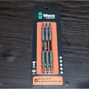 WERA 베라 다이아몬드 토션비트 851/23(3PCS) +2x110 PH2, 1개