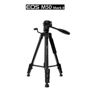 캐논 EOS-M50 MARK II 삼각대 3WAY 헤드 4단 호환 삼각대, (단일색상)블랙, 1개