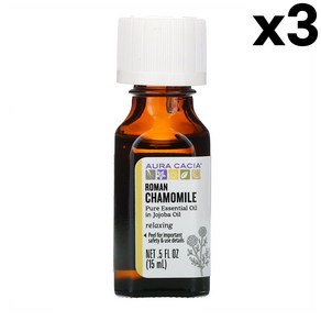 아우라카시아 로먼 캐모마일 오일 15ml 3팩 Roman Chamomile, 기본