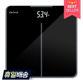 신일 전자식 강화유리 정밀 센서 슬림 체중계 6mm, -체중계-블랙, 1개
