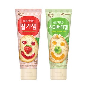 복음자리 짜먹는딸기잼 100g+짜먹는사과버터잼 100g, 1세트