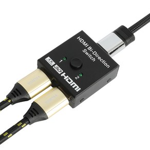 양방향 4K HDMI2.0 스위치 2포트 고화질 모니터 선택기 공유기 PS5 셀렉터 컴퓨터 노트북 게임기 TV연결, 1개