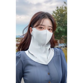 나우해피온 여성 자외선 차단 스포츠 마스크, 라이트그레이, 1개