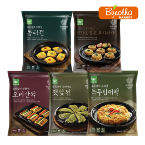 사옹원 부침명장 명절 5종 세트 오미산적 450g+깻잎전 400g+동태전 300g+계란옷 입은 고기완자 400g+녹두 빈대떡 400g, 1세트, 1.95kg