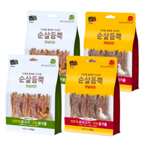 자연을 통째로 건조한 순살듬뿍, 300g, 2세트, 안심오리 + 안심치킨