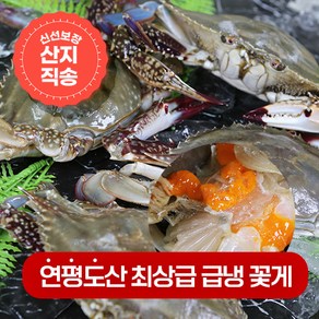 연평도 제철 최상급 급냉 냉동 꽃게, 1.연평도 급냉 숫꽃게 중 1kg(4~6미), 1개