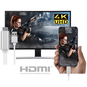 삼성 갤럭시 S25/S24/S23/S22/S21/S20/S10 4K UHD 미러링 HDMI 케이블 (충전포트) 삼성 덱스 넷플릭스 티빙 티비연결, 1개