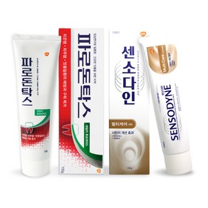 GSK 파로돈탁스 데일리 후로라이드 치약 150g + 센소다인 멀티케어 치약 120g, 1세트