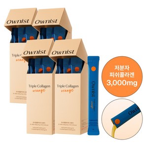 오니스트 트리플콜라겐 오렌지 저분자피쉬콜라겐 3000mg, 14회분, 280g, 4개