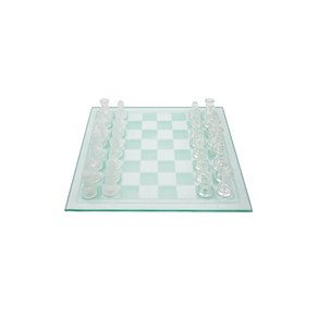 클리어 글라스 체스 보드게임 / Clea Glass Chess Boad & Pieces, 1개