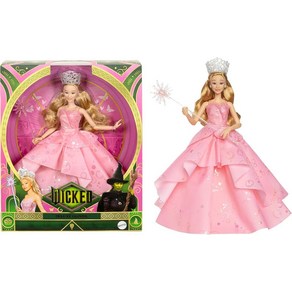 Mattel Univesal Wicked Deluxe Glinda 패션 인형 및 액세서리 왕관 홀 포함 영화에서 영감을 얻은 포즈 가능성 있는 룩