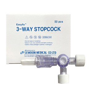 세운 쓰리웨이(3-Way Stopcock) 일회용 판매단위:박스(50개), 1개