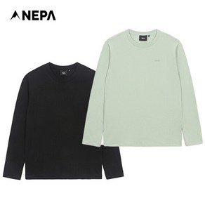 네파_NEPA_남성 간절기 코튼스판 소재로 부드러운 터치감과 우수한 스트레치성으로 착장시 편안함 베이직 긴팔 라운드 티셔츠_7K55363