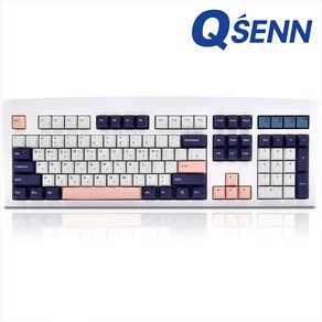 QSENN DT35 104 가스켓 유무선 기계식 화이트 (저소음 바다소금축), 저소음 바다소금축