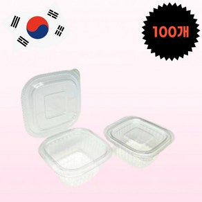 일회용 사각소스 양념 포장용기 원터치 사각 소스통 소, 1세트, 100개