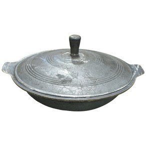 무쇠주물마을 다용도 인덕션 무쇠전골냄비, 블랙, 길안들인 26cm