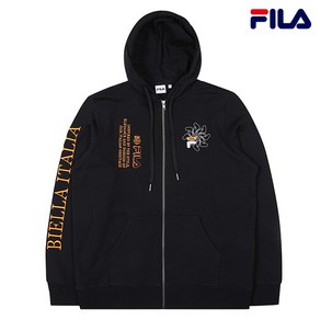 [FILA] 남여공용 HERITAGE LOGO MIX 후드 집업 FS2FTC1110X_BLK