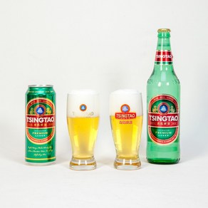 수입 맥주잔 칭따오 전용 맥주 컵 레트로 인테리어 맥주컵, 영문, 1개