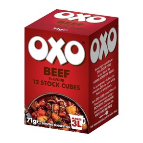 영국 옥소 비프 스톡 큐브 71g Oxo Beef Stock Cubes, 1개