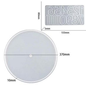 레진아트 시계 송진 몰드 14 인치 로마 숫자 실리콘 에폭시 캐스팅용 e, [02] 02, 1개