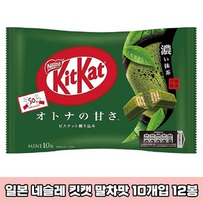 일본 네슬레 킷캣 미니 말차맛 녹차맛 초콜릿 10개입 12봉 일본직구 일본초콜릿 일본녹차