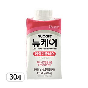 뉴케어 케이디플러스 (KD-PLUS) 투석 신장질환자용 영양조제식품 균형영양식 30개 200ml