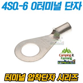 캠팜 4-6 4SQ O형 링타입 터미널 압착단자 (1개), 1개