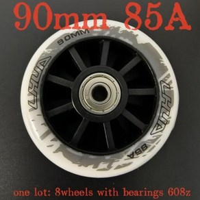 롤러 스케이트 바퀴 인라인 휠 스피드 화이트 90mm 100mm 110mm 85A