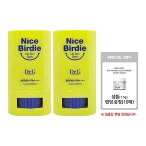 [닥터지 정품] 나이스 버디 업 선 스틱 SPF50+ PA++++ 14g / 본품 2개 / 샘플 랜덤 증정(10매), 14ml