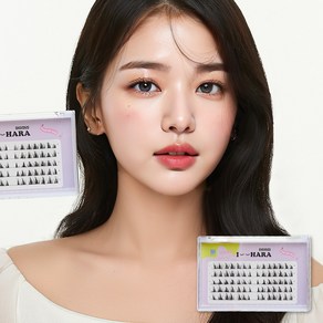 아이하라 롱T컷래쉬 속눈썹세트 아이돌 가닥 속눈썹 연장 글루세트, 1개, 블랙