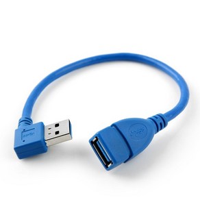 Coms USB 3.0 연장 케이블 젠더 20cm 우향꺾임 ITB759, 1개